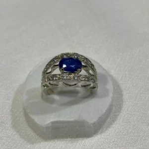 Sapphire silver ring